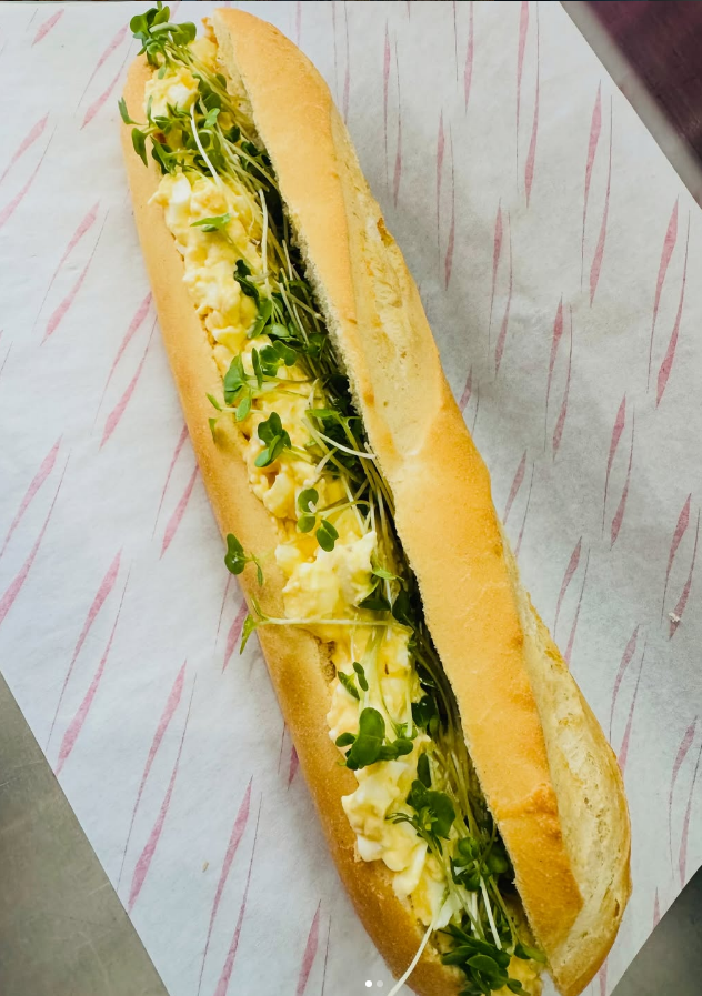 Fresh egg baguette from Border Bites